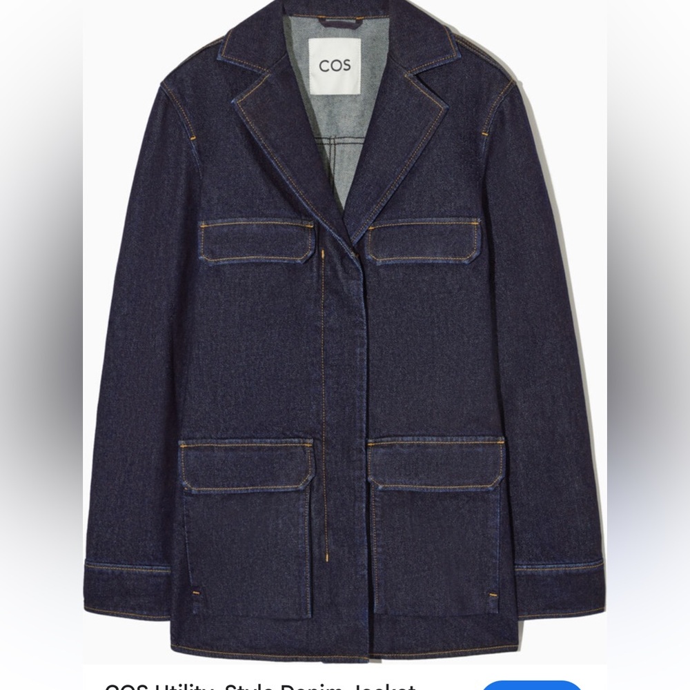 COS utility jacket in denim size 6